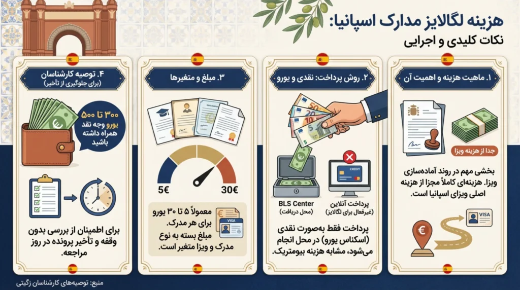 هزینه لگال فوری اسپانیا